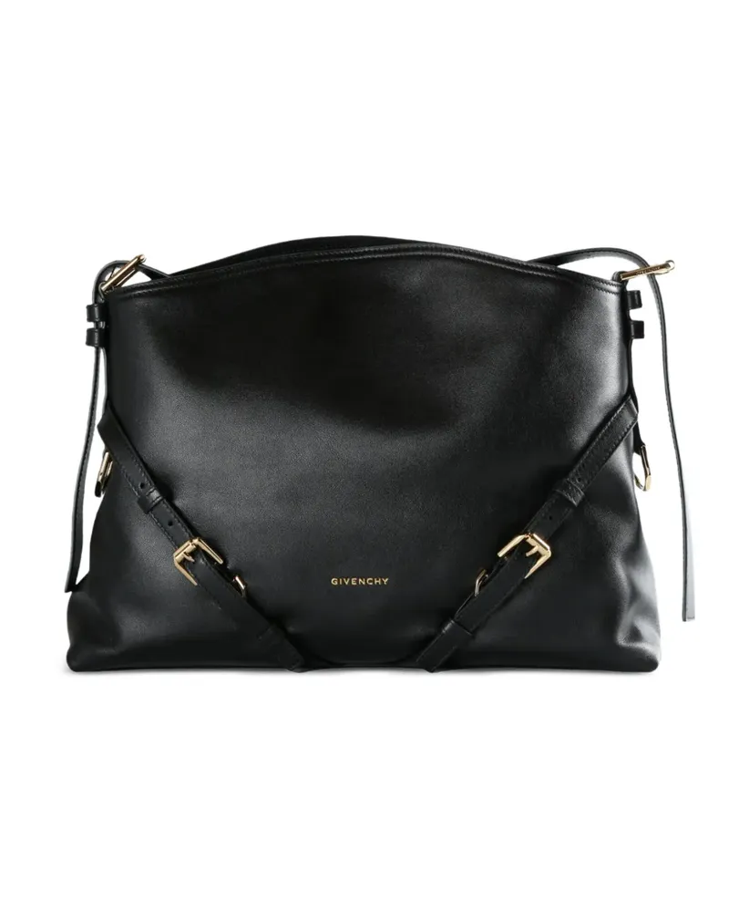 Givenchy buckle-strap leather shoulder bag - Schwarz Schwarz