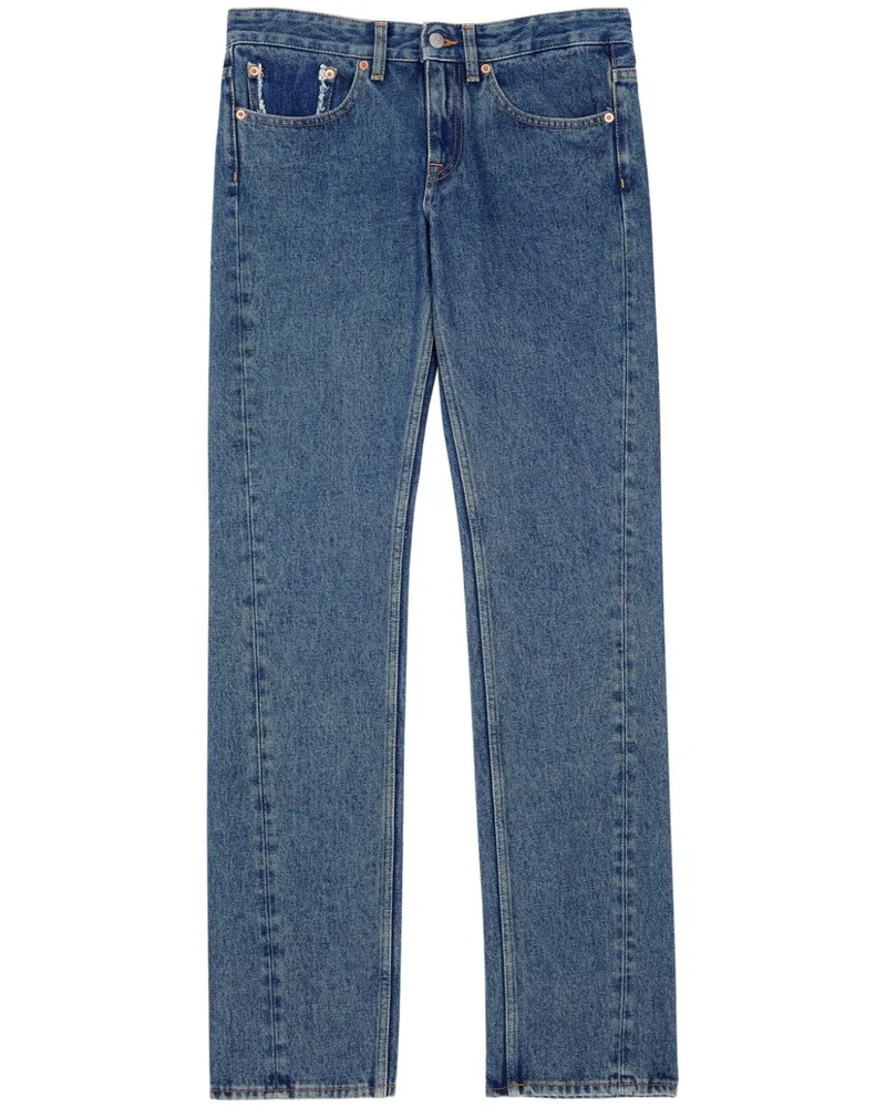 Maison Margiela Tief sitzende Straight-Leg-Jeans Blau