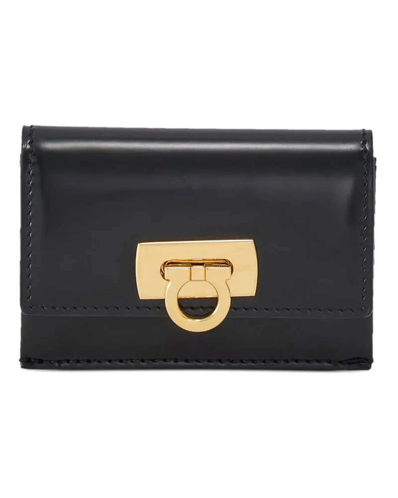Ferragamo Kartenetui mit Gancini-Detail - Schwarz Schwarz