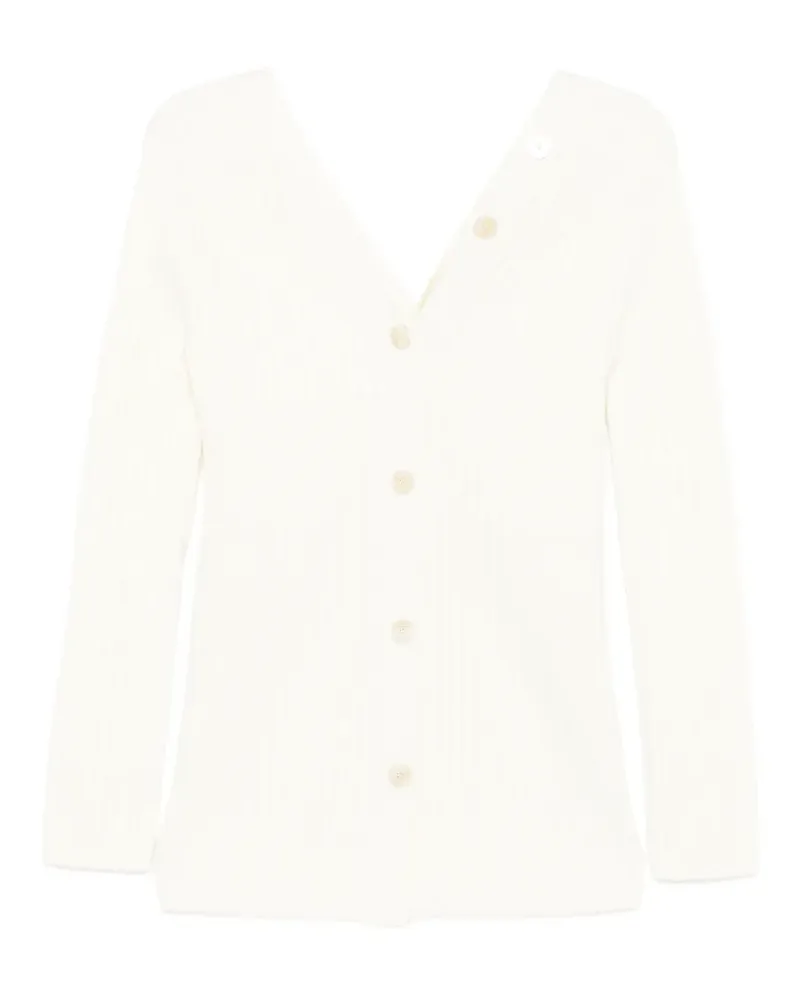 Theory button-back v-neck cardigan - Nude Nude