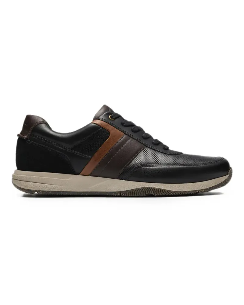 Clarks Perforierte Townview Style Sneakers - Schwarz Schwarz