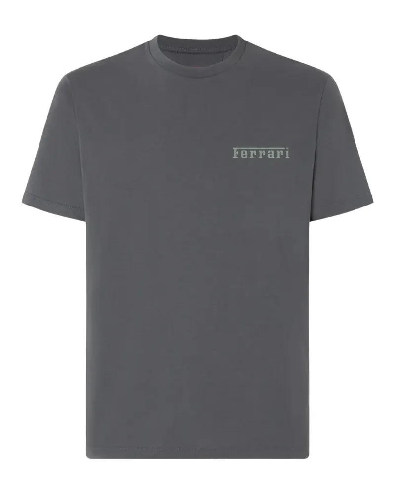 Ferrari T-Shirt mit Logo-Print - Grau Grau