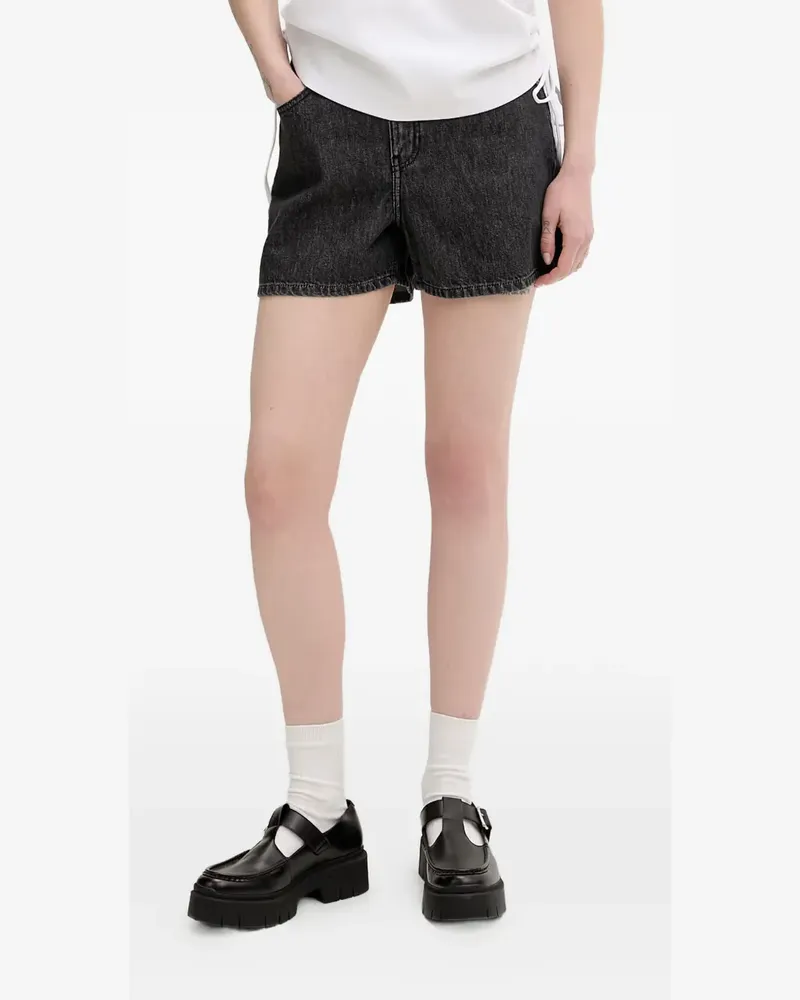 Karl Lagerfeld Jeans-Shorts mit Logo-Patch - Grau Grau