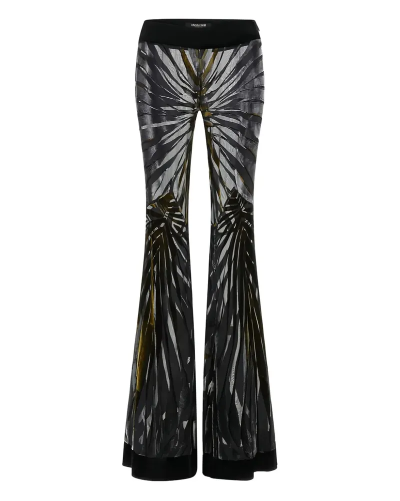Roberto Cavalli Hose mit abstraktem Print - Schwarz Schwarz