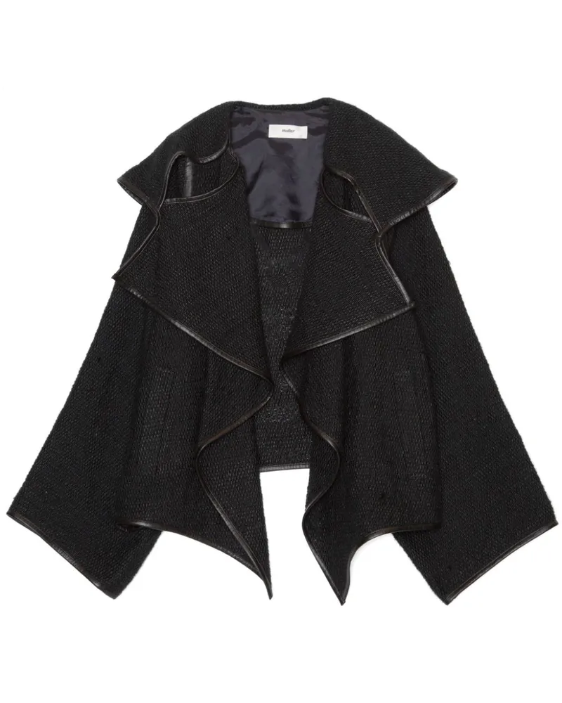 Muller of Yoshiokubo Oversized-Mantel - Schwarz Schwarz