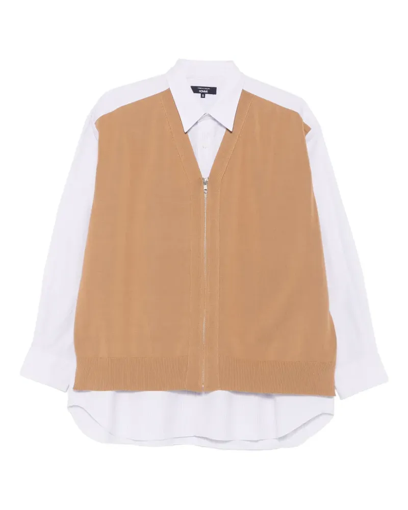 Comme des Garçons layered knit-vest shirt - Weiß Weiß