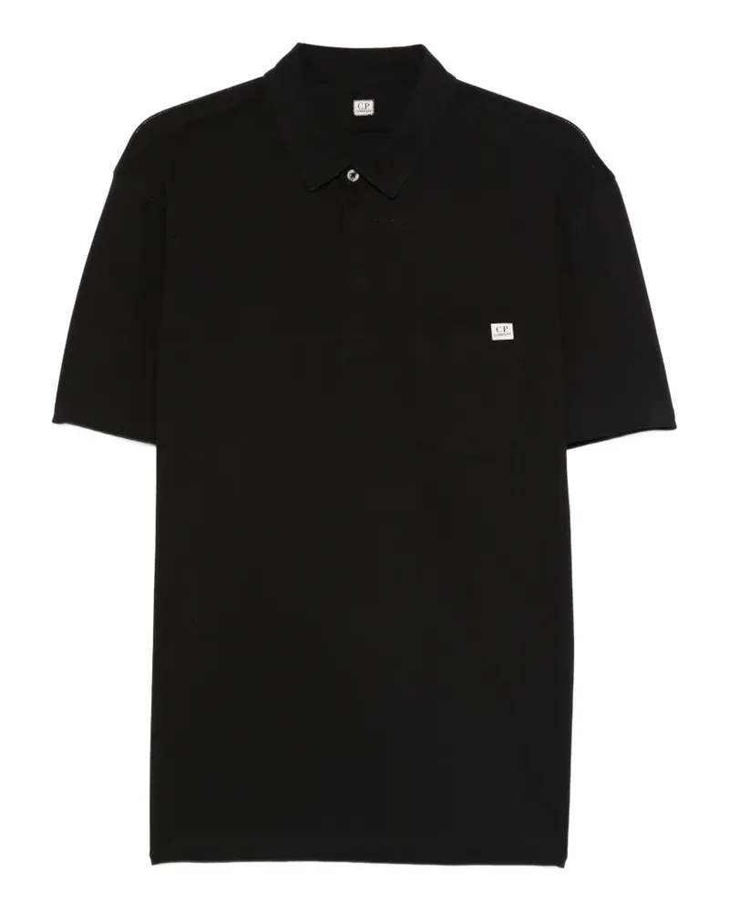 C.P. Company Poloshirt mit Brusttasche - Schwarz Schwarz