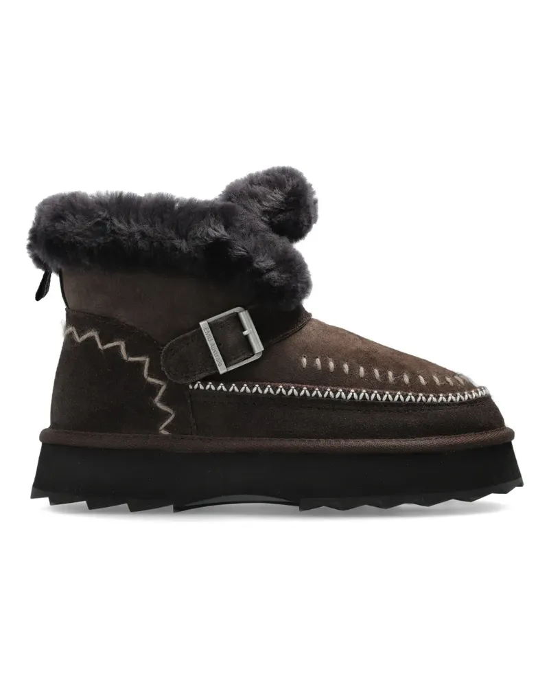 EMU Sunnie Plateau-Stiefel mit Shearling-Besatz - Braun Braun