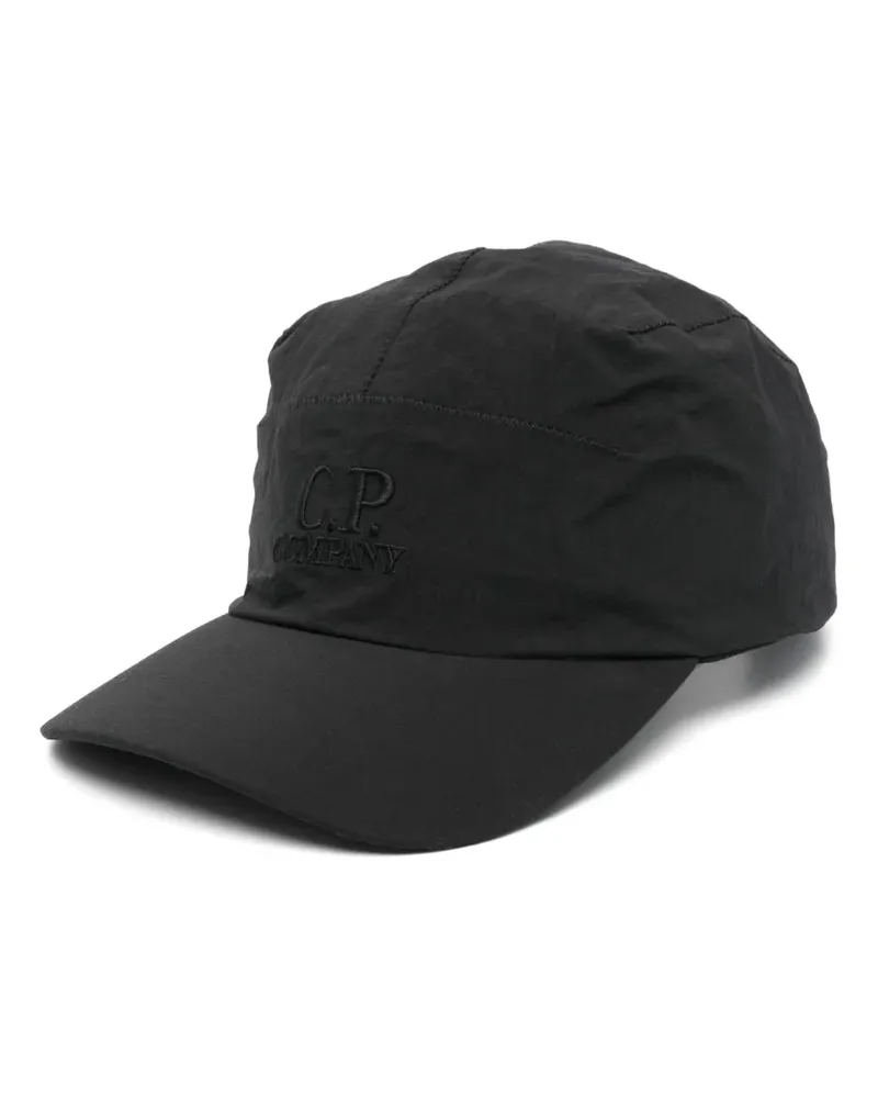 C.P. Company Baseballkappe mit Logo-Stickerei - Schwarz Schwarz