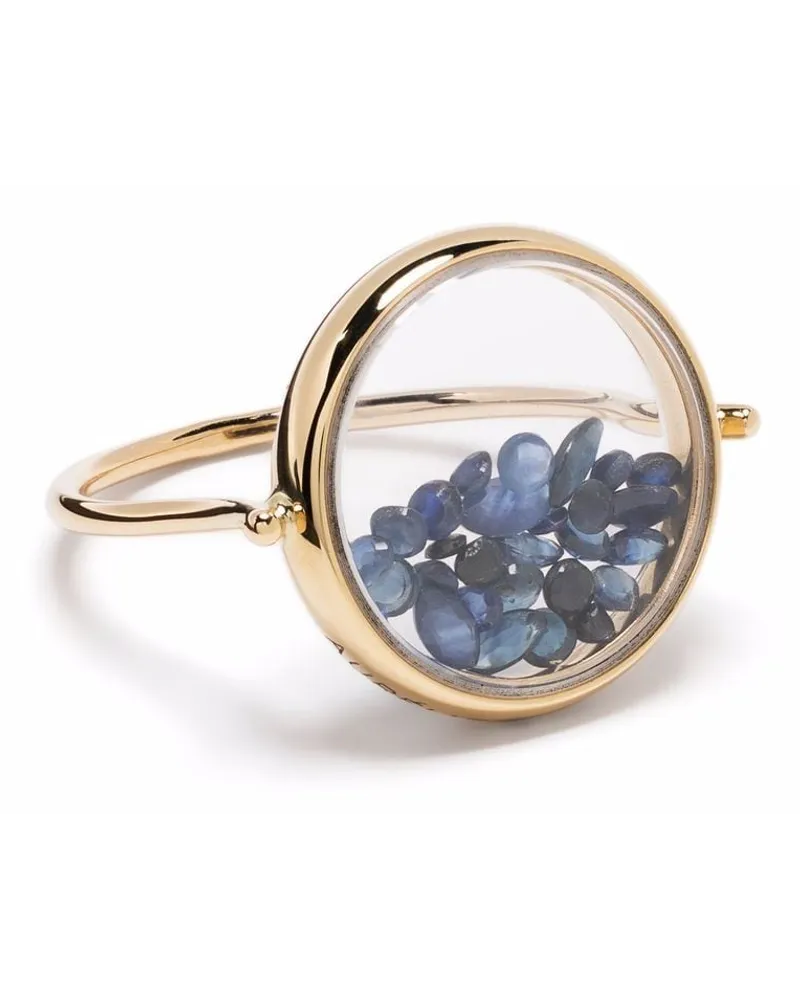Aurélie Bidermann 18kt Chivor Gelbgoldring mit Saphiren Gold