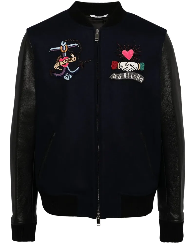 Valentino Garavani Jacke mit Perlen-Logo - Blau Blau