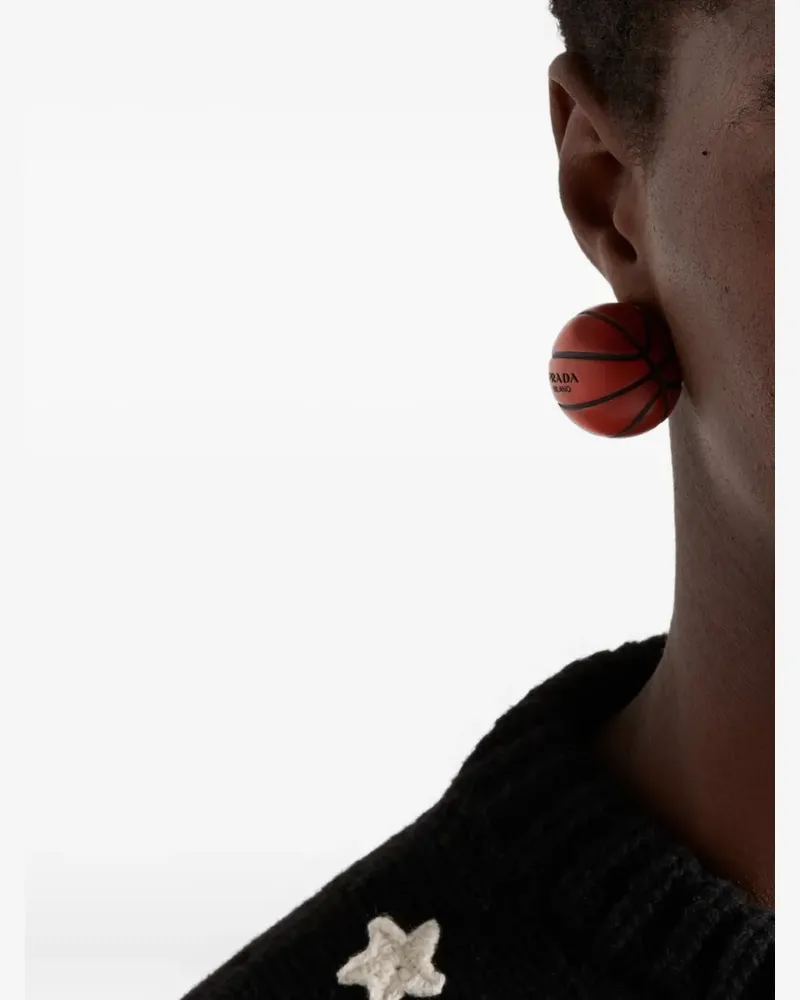 Prada Basketball Ohrclips - Braun Braun