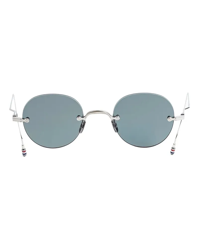 Thom Browne Sonnenbrille mit rundem Gestell - Silber Silber