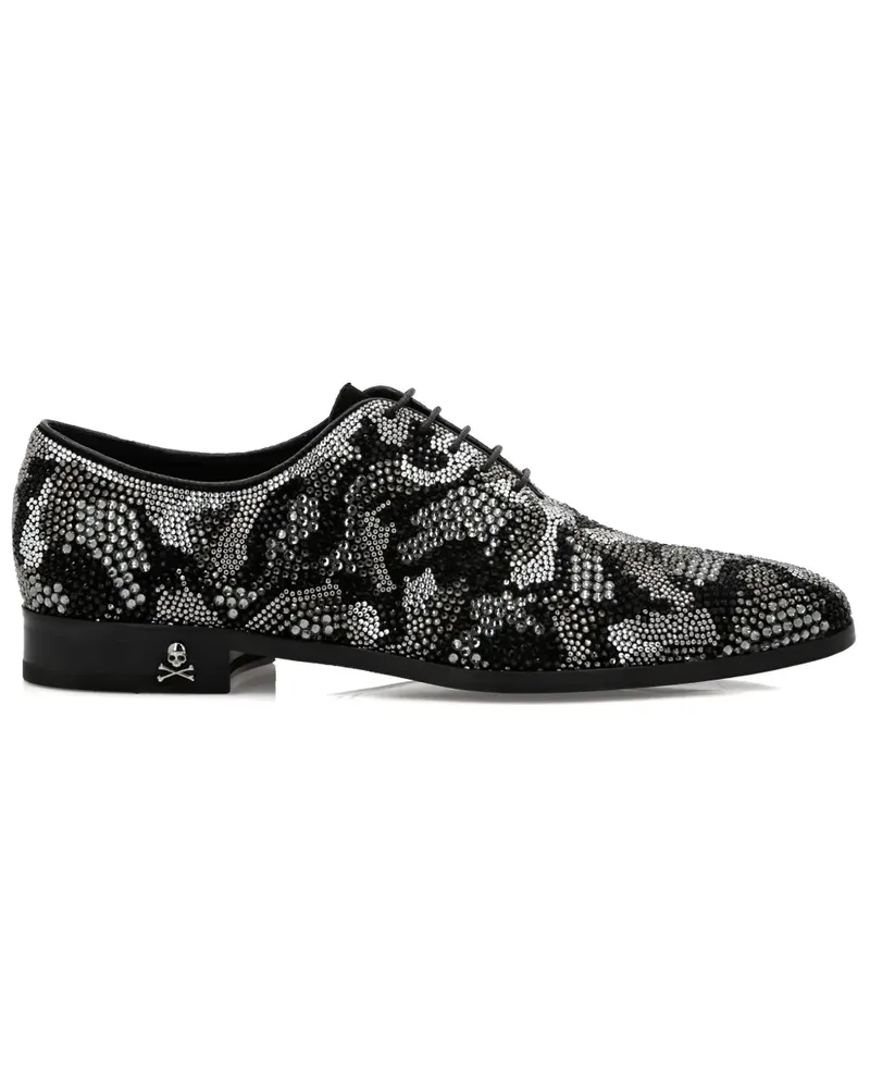 Philipp Plein Oxford-Schuhe mit Kristallen - Schwarz Schwarz