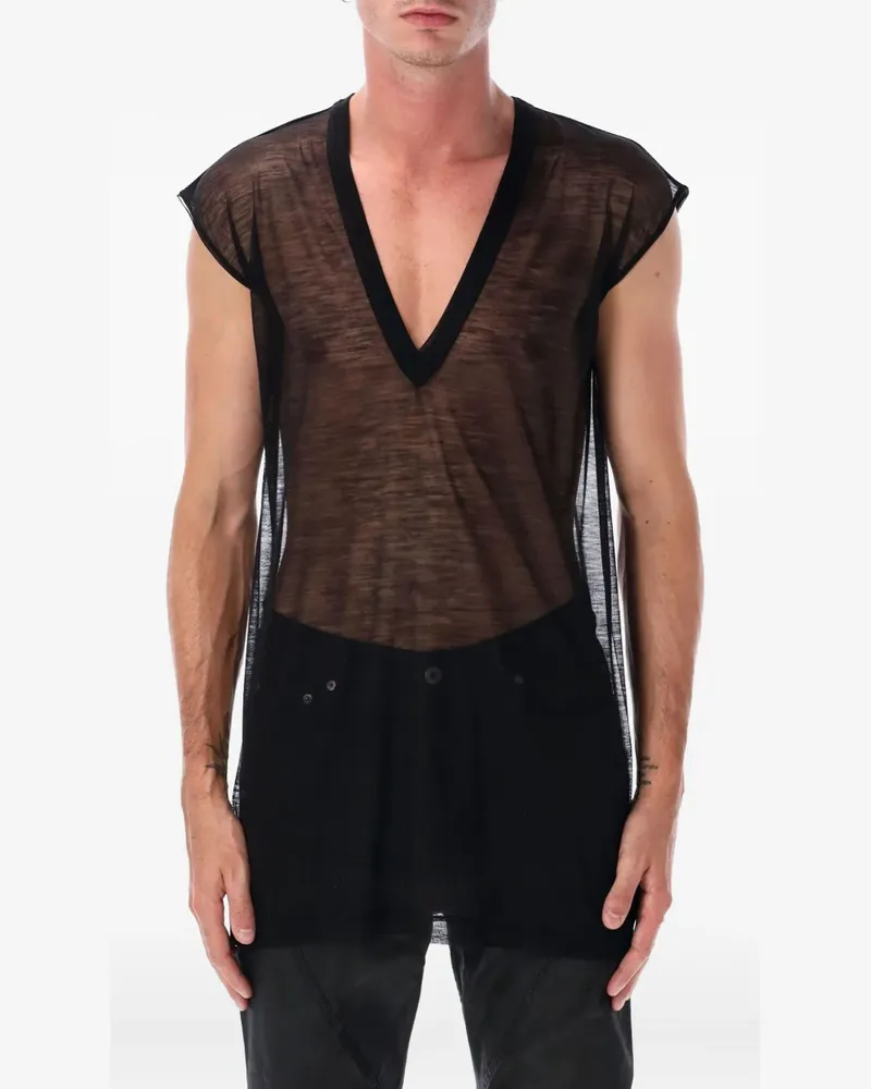 Rick Owens Pullunder mit tiefem V-Ausschnitt - Schwarz Schwarz