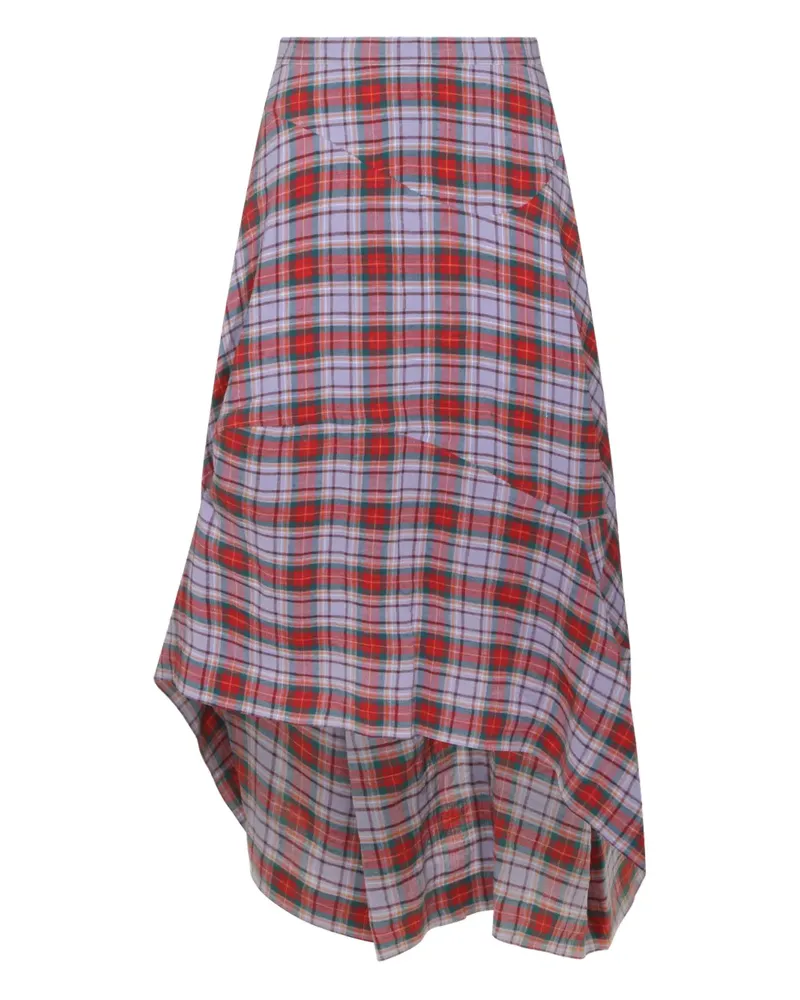 Vivienne Westwood Aeroplane tartan midi skirt - Rot Rot