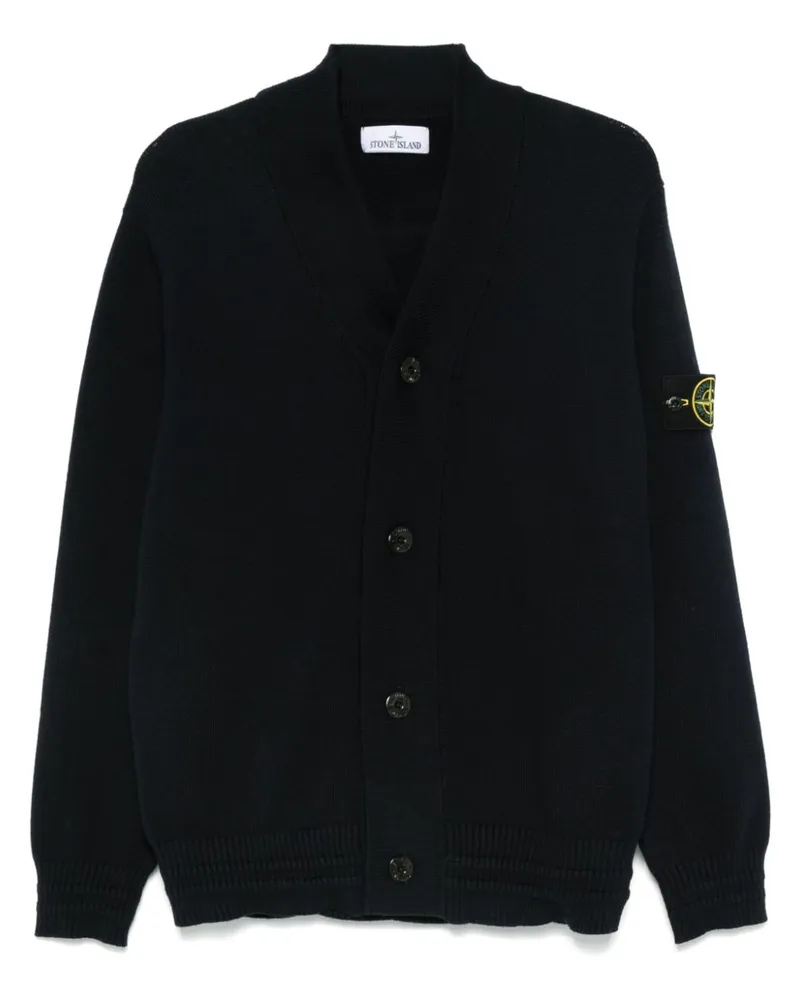 Stone Island Cardigan mit Kompass-Patch - Blau Blau
