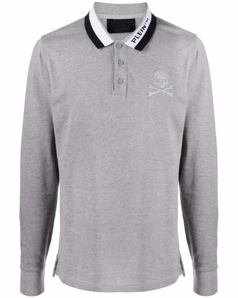 Philipp Plein Poloshirt mit Totenkopf-Print - Grau Grau