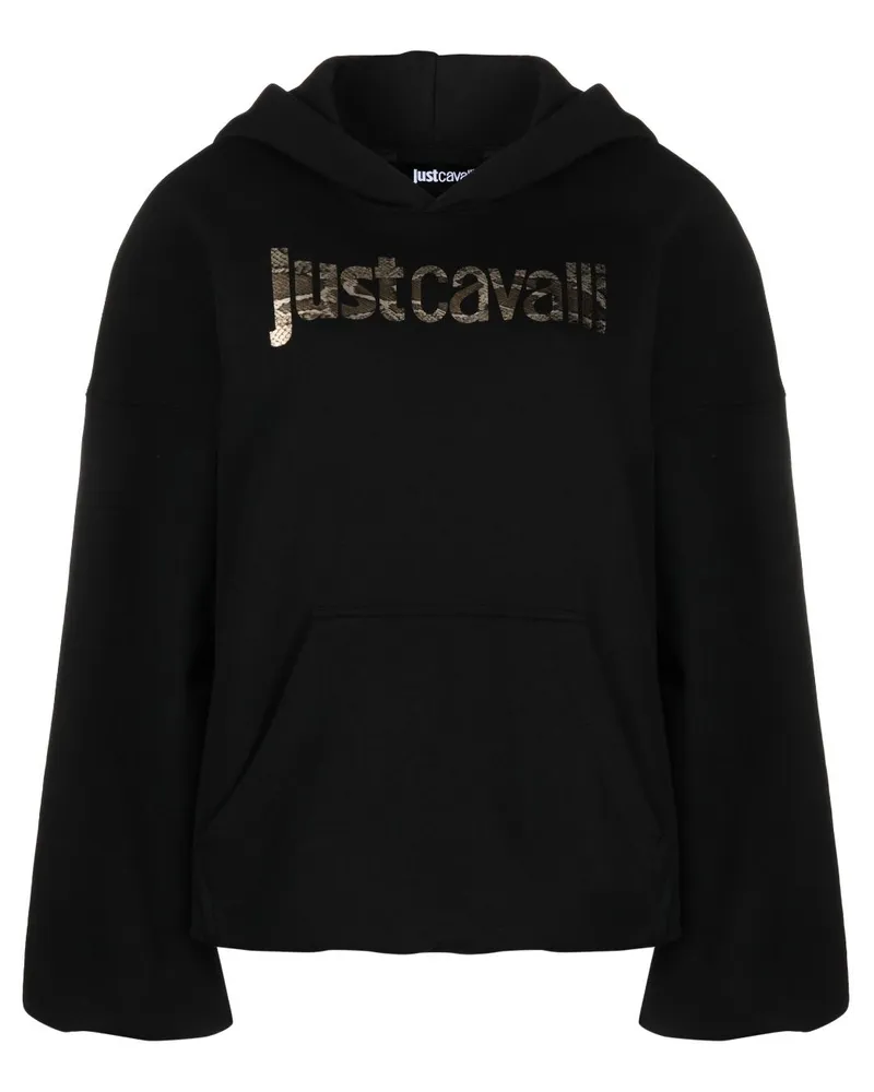 Just Cavalli Hoodie mit Logo-Print - Schwarz Schwarz