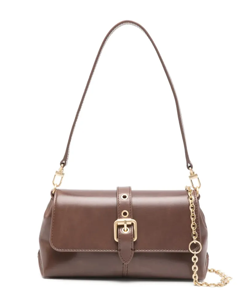 Maje Schultertasche mit Schnalle - Braun Braun