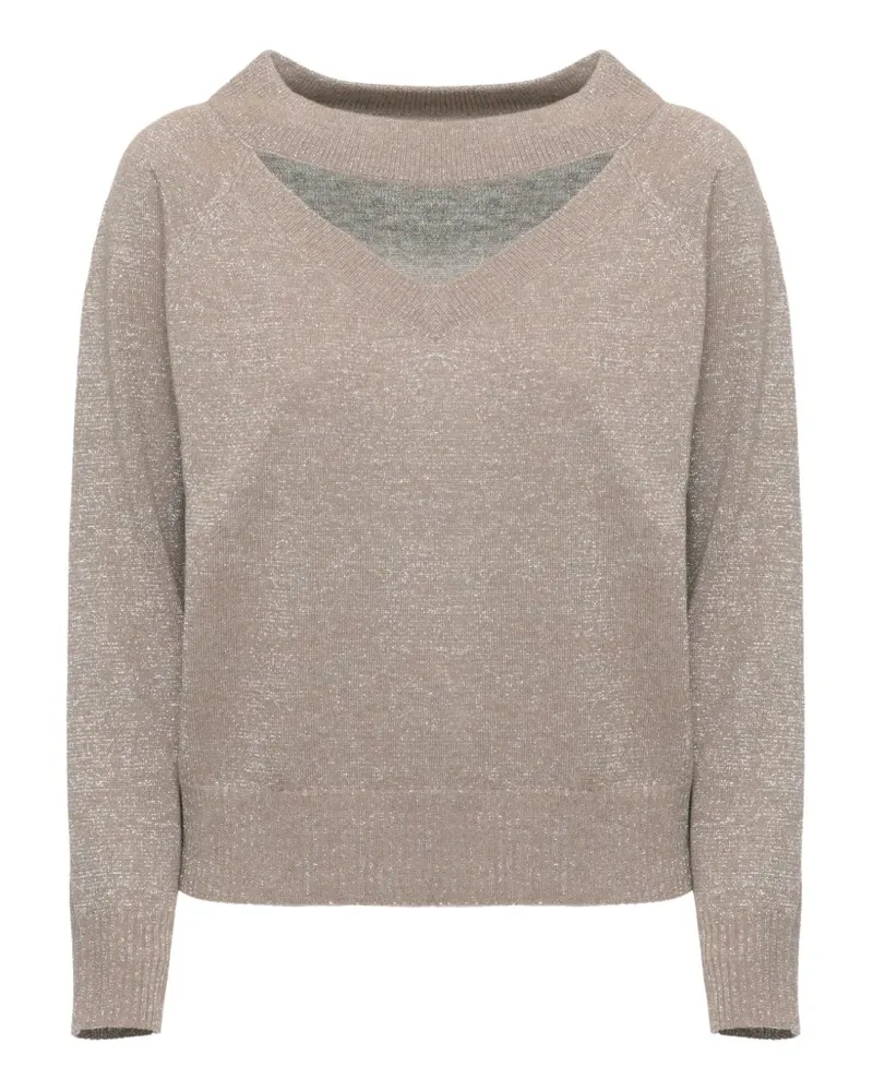 D.EXTERIOR Pullover mit Cut-Out - Nude Nude