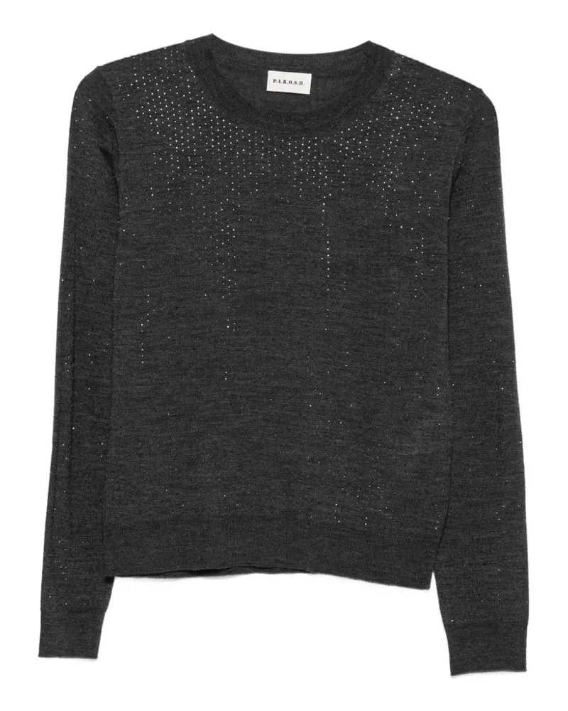 P.A.R.O.S.H. P.A.R.O H. Pullover mit Kristallen - Grau Grau