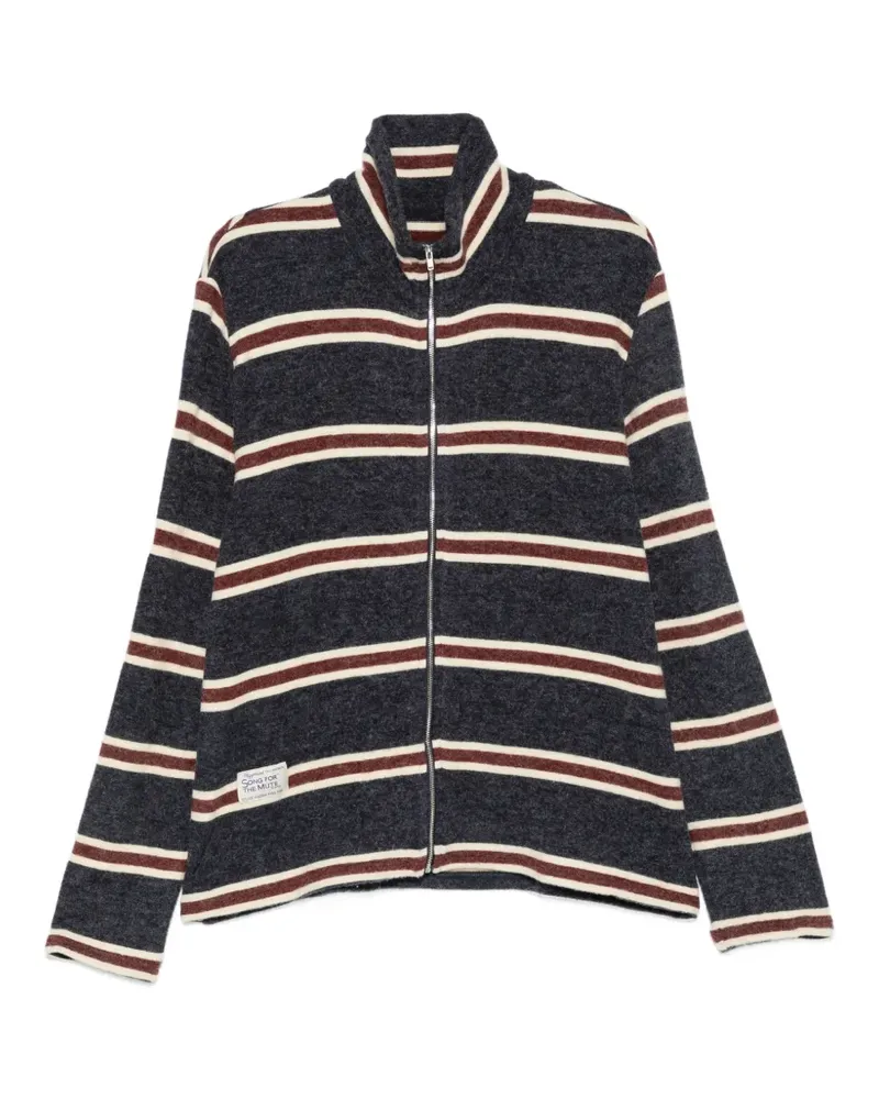 Song For The Mute striped zip-up cardigan - Blau Blau