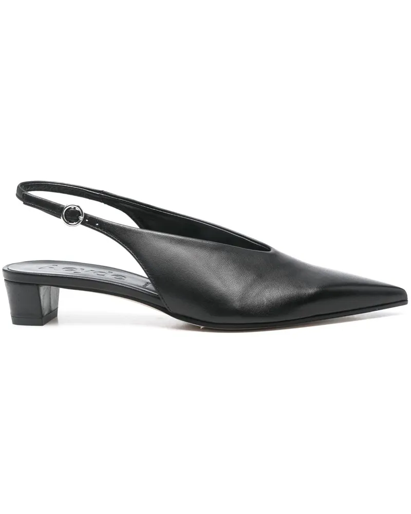 aeyde Oti Slingback-Pumps 35mm - Schwarz Schwarz