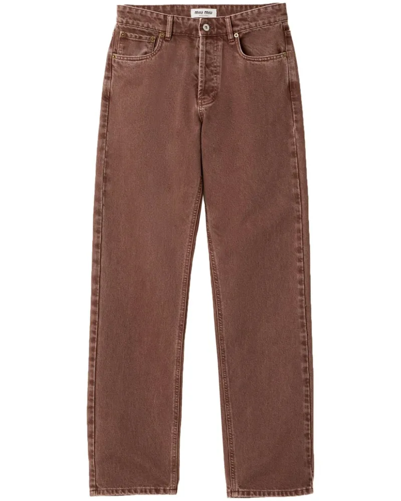 Miu Miu Jeans mit geradem Bein - Braun Braun