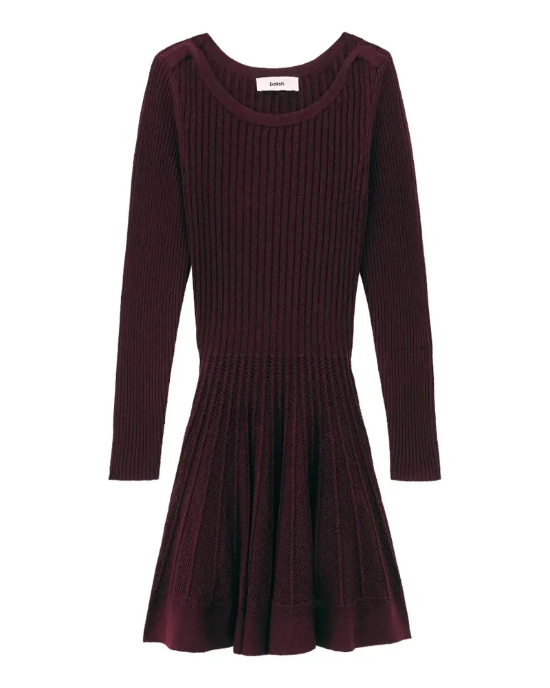 ba&sh Paola Minikleid aus geripptem Strick - Rot Rot