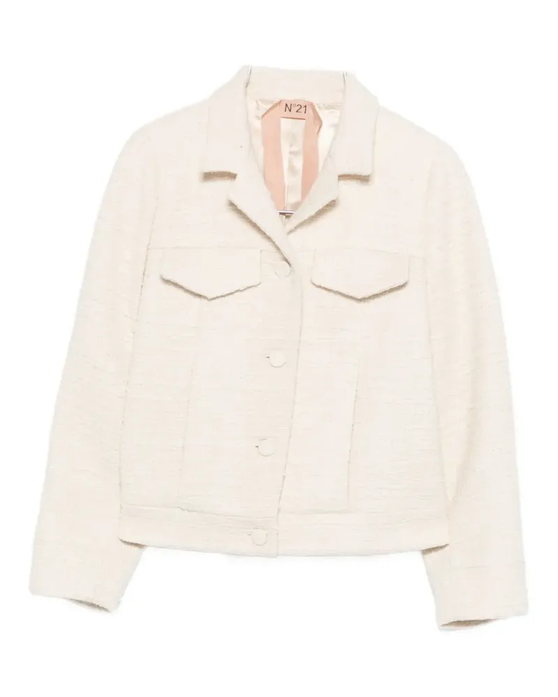 N° 21 woven pocket jacket - Nude Nude
