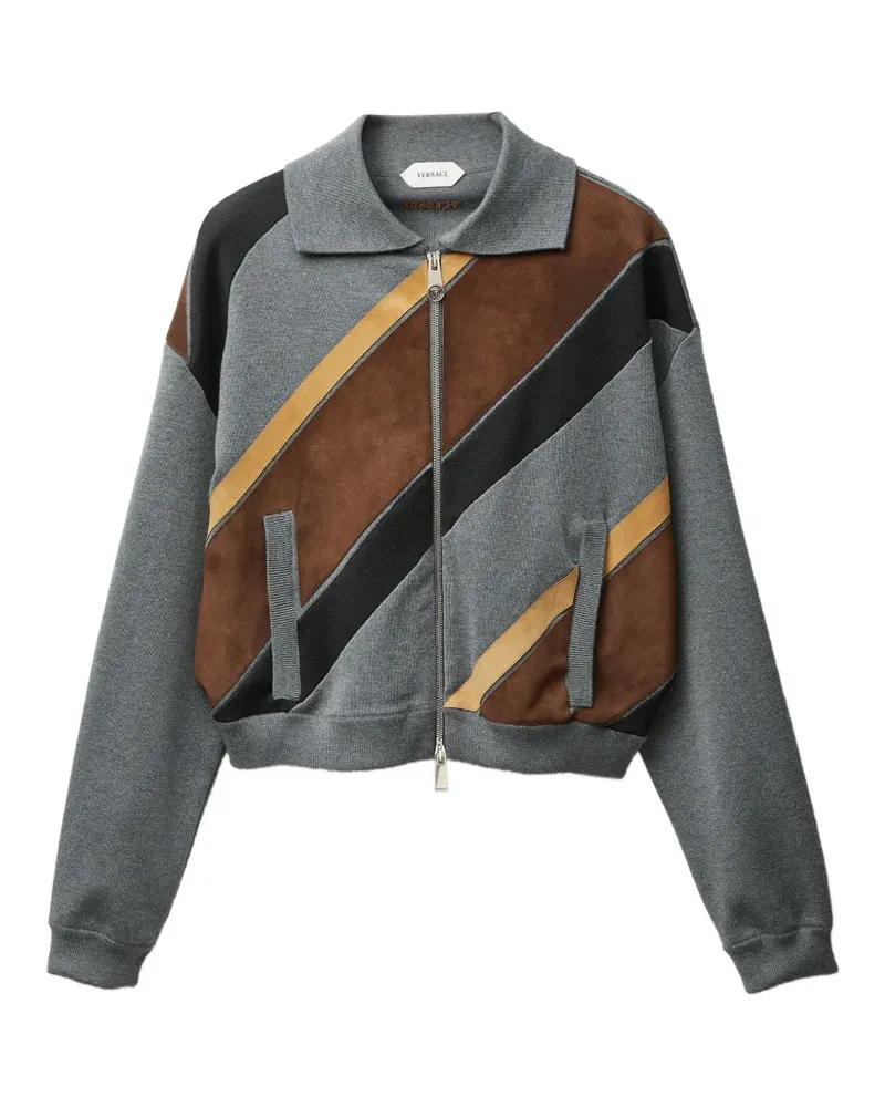 Versace Cardigan mit Reißverschluss - Grau Grau