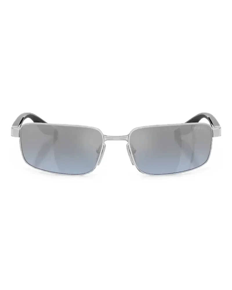 Prada Sonnenbrille mit eckigem Gestell - Silber Silber