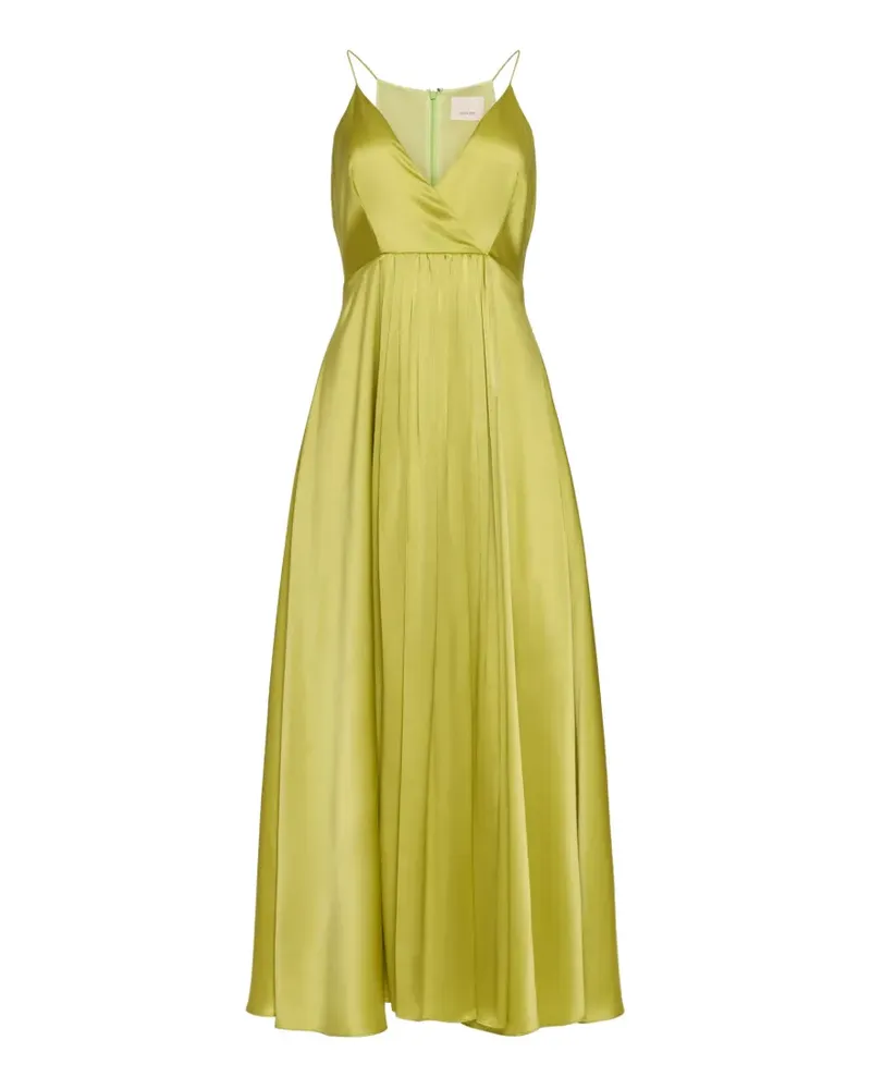 Cinq à Sept V-neck pleated dress - Grün Grün