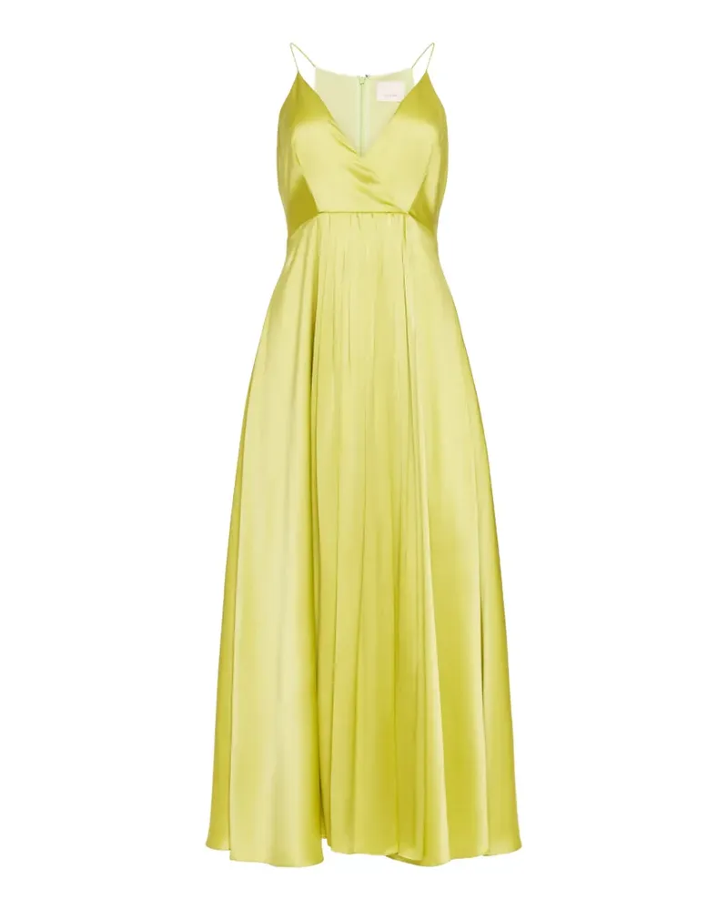 Cinq à Sept V-neck pleated dress - Grün Grün