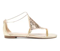 Flache Ivanna Sandalen - Gold