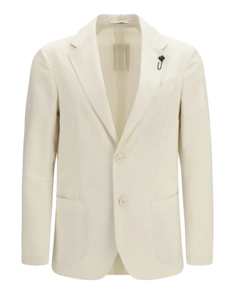 LARDINI button rieti jacket - Nude Nude