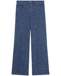 Rag & Bone Halbhohe Logan Wide-Leg-Jeans Blau