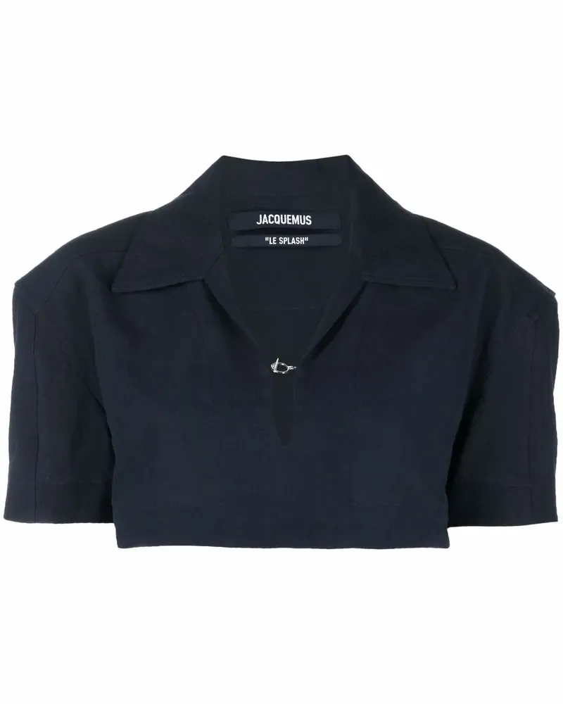 Jacquemus Le Haut Bebi Cropped-Hemd - Blau Blau