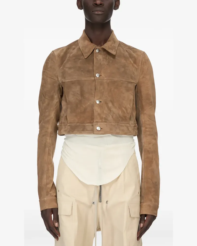 Rick Owens cropped worker jacket - Braun Braun