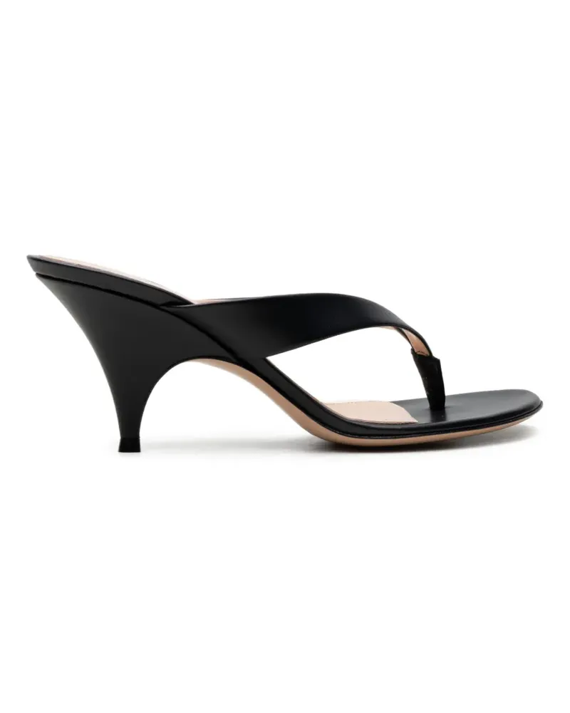 Gianvito Rossi Sofia Sandalen mit Zehensteg - Schwarz Schwarz