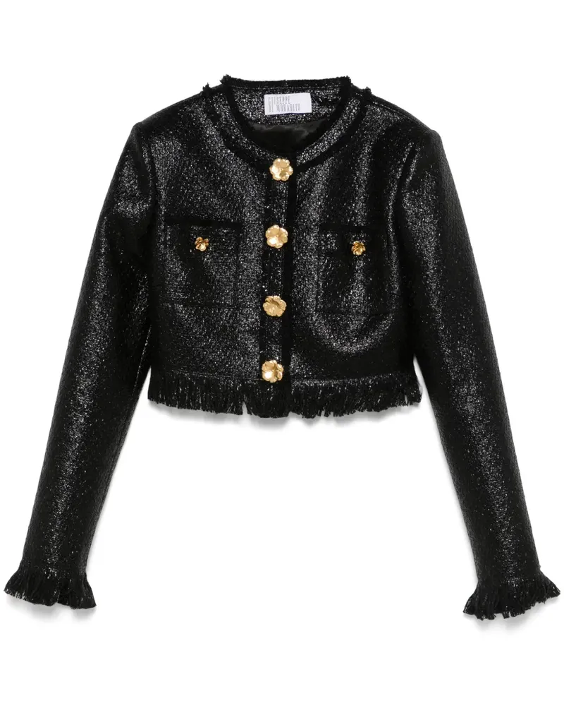 Giuseppe di Morabito Bouclé-Jacke im Cropped-Design - Schwarz Schwarz