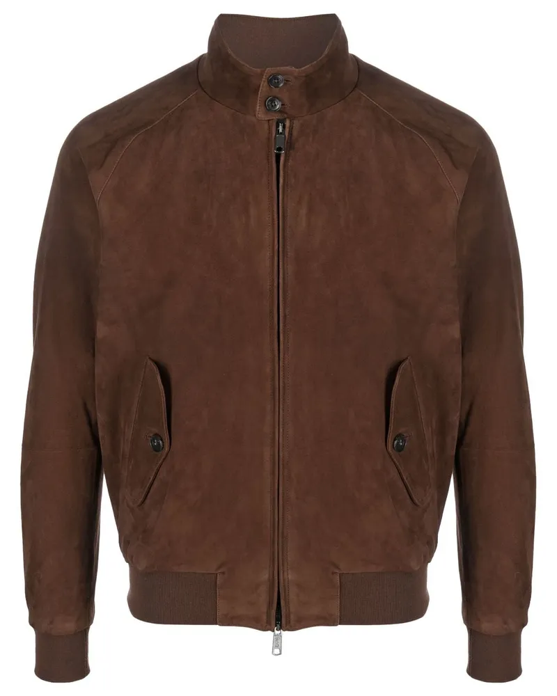 Baracuta G9 Harrington-Jacke aus Wildleder - Braun Braun