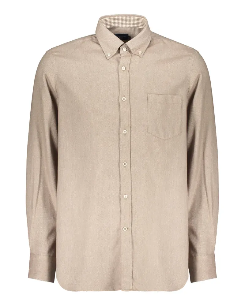Paul & Shark button-down collar chest-pocket shirt - Nude Nude