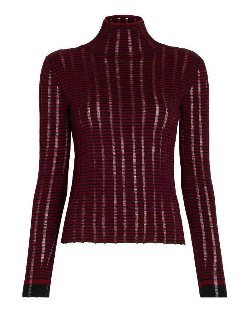 Proenza Schouler Stina Pullover mit Leiterstreifen - Rot Rot