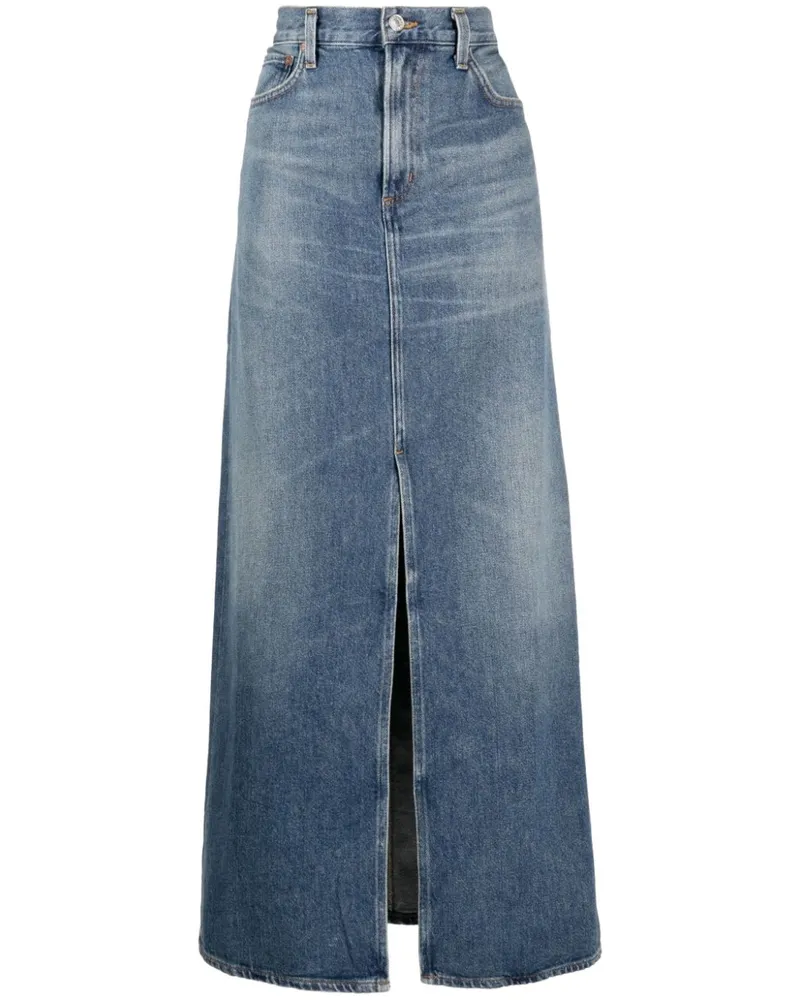 AGOLDE Halbhoher Jeans-Minirock - Blau Blau