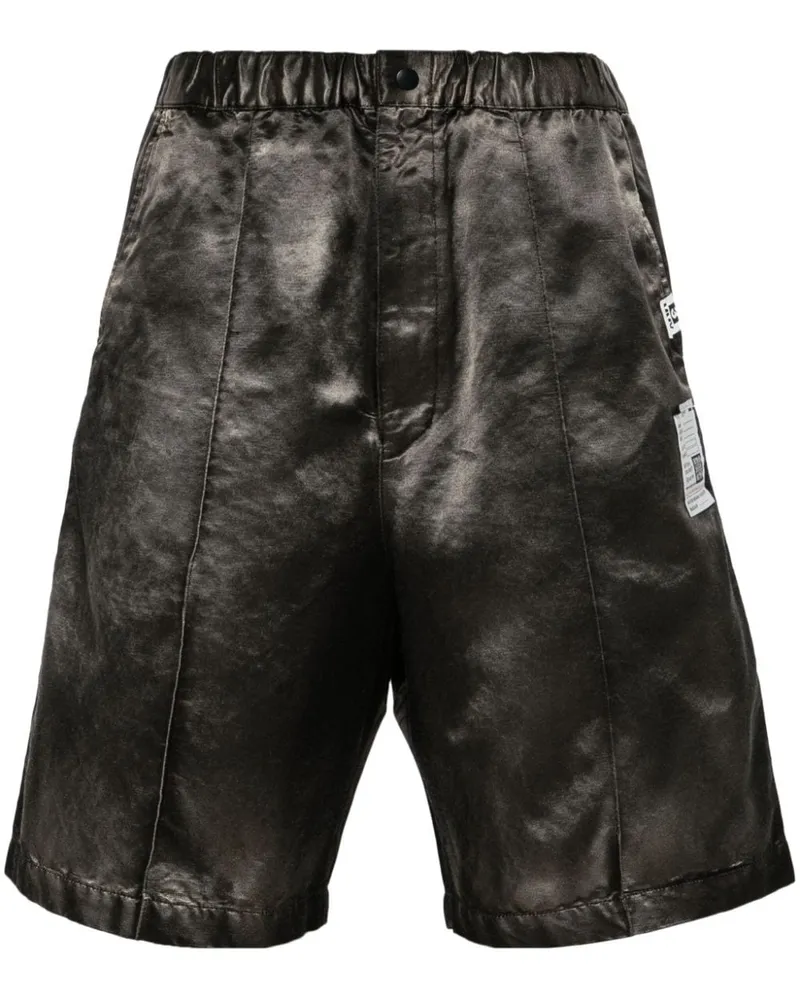 MIHARAYASUHIRO Bermudas aus Satin Schwarz