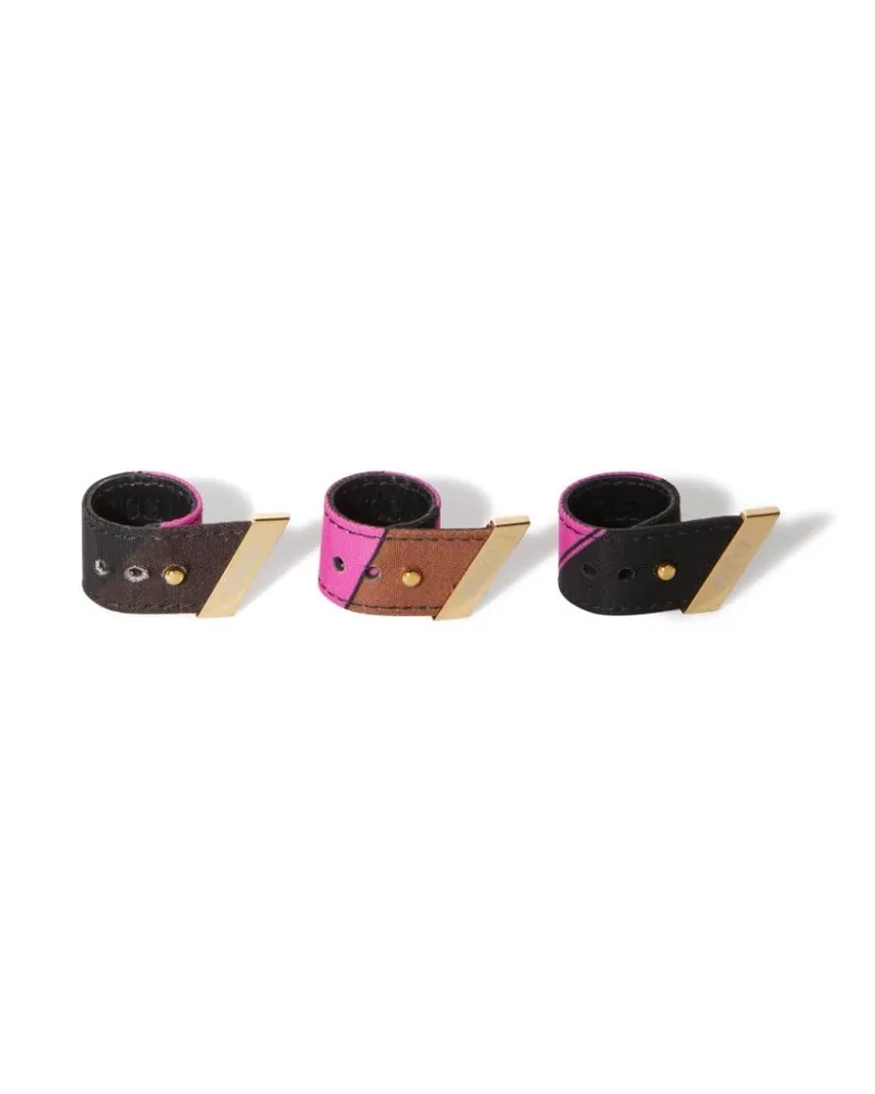 Emilio Pucci Ring-Set mit Iride-Print - Rosa Rosa