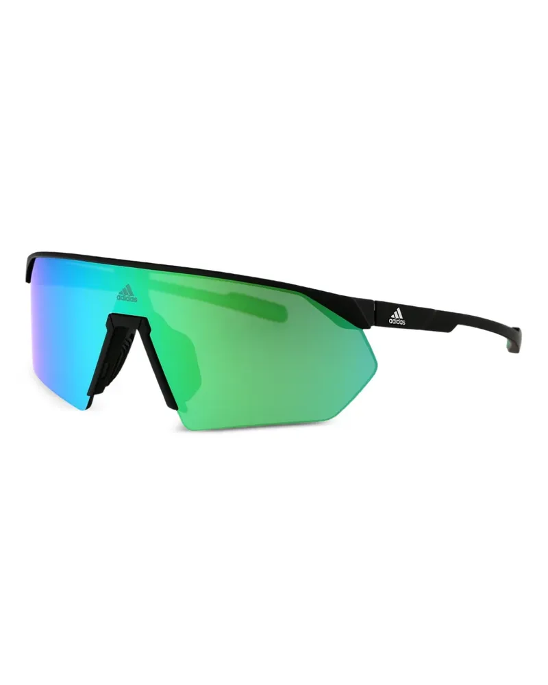 adidas Sonnenbrille mit geometrischem Gestell - Schwarz Schwarz