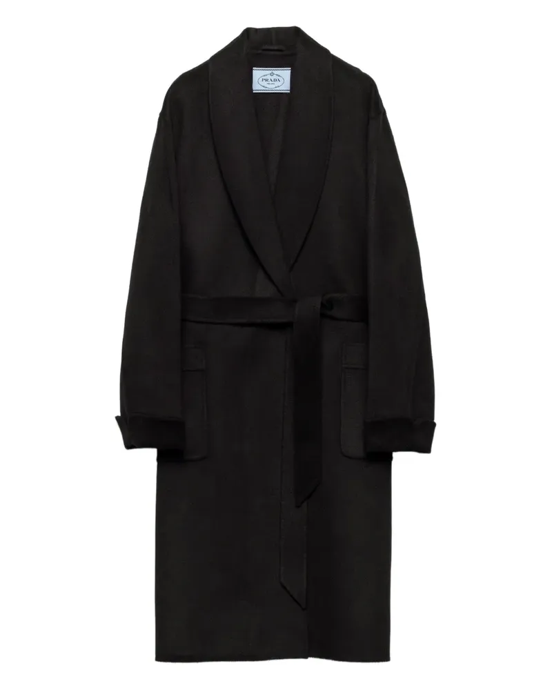 Prada Mantel mit Schalkragen - Schwarz Schwarz